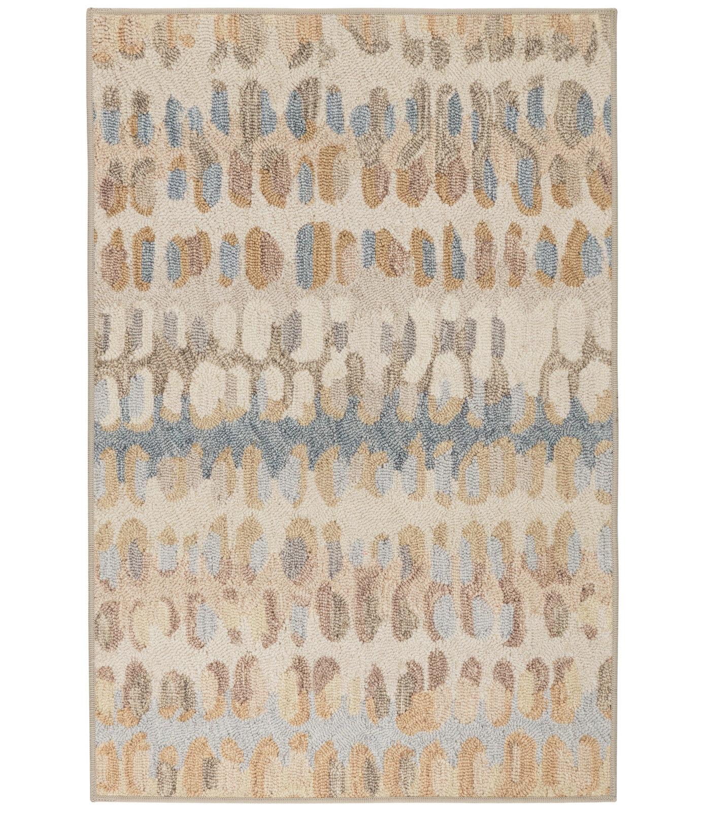 Paint Chip Natural Machine Washable Abstract Rug, Rectangle 9'6" x 13'6"