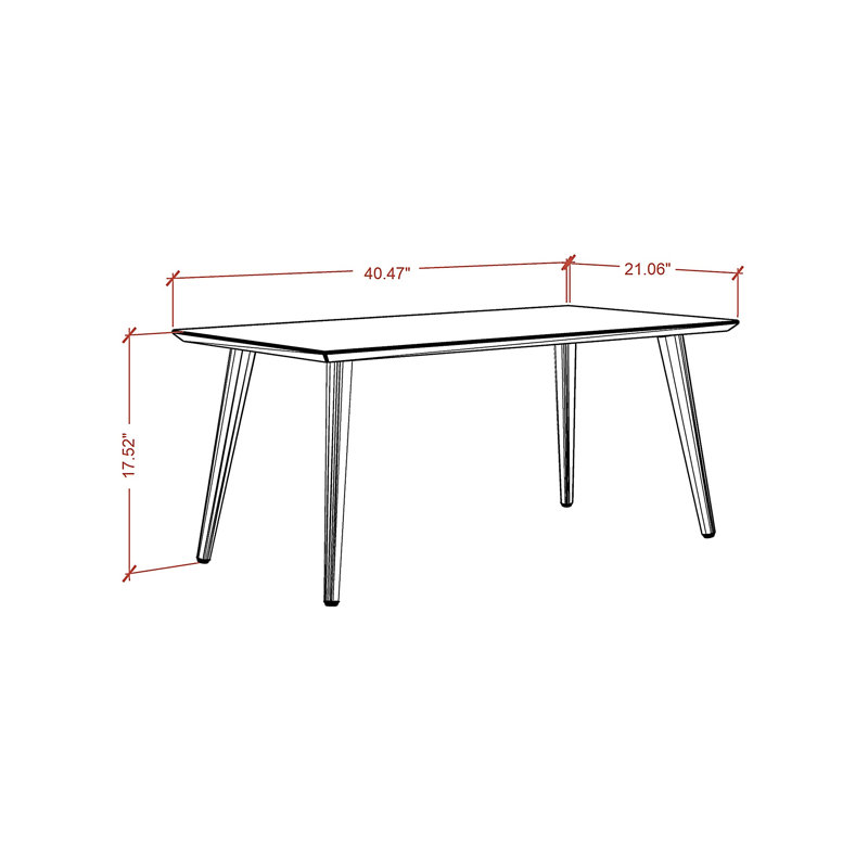 Utopia 40" Coffee Table In Off White (Only Including Table), Off White