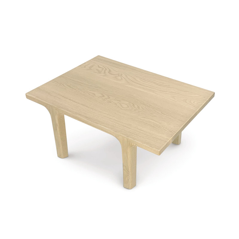 Sierra Solid Wood End Table, Natural Oak, 24" D x 24" W x 14" H