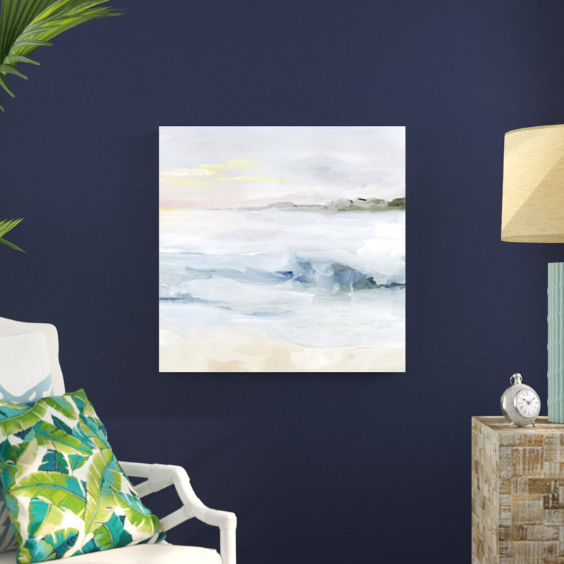 «Surf At Dawn II» par Grace Popp - peinture sur toile tendue, H 30 po x l 30 po