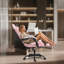 Ebern Designs Adjustable Reclining Ergonomic Faux Leather Swiveling PC & Racing Game Chair with Footrest-1867558931