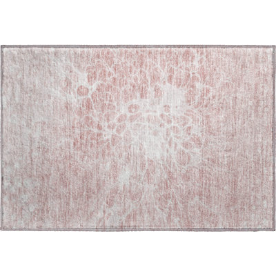 Premium Machine Washable Arnette Pink Rug