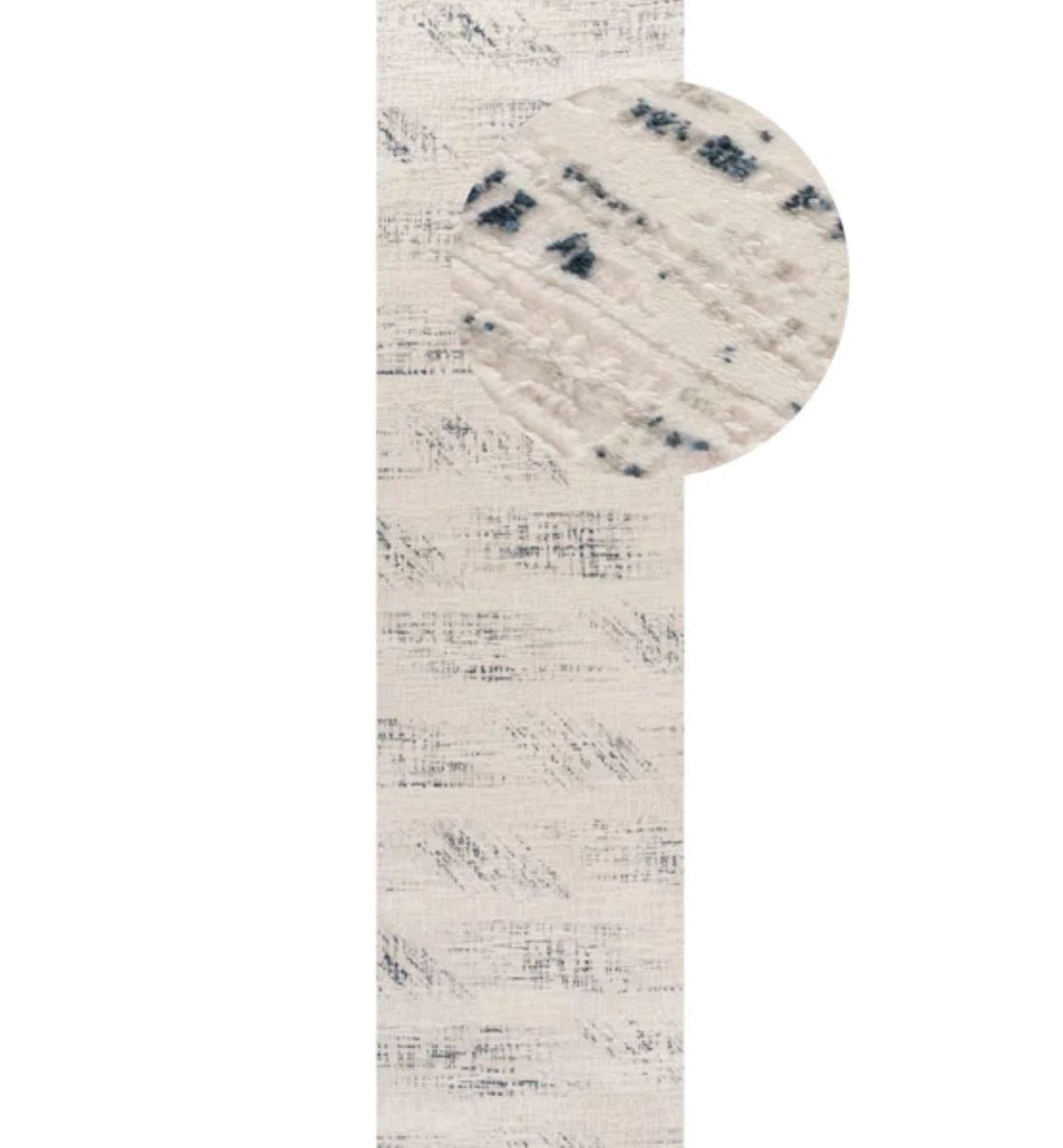 Carmel Modern Abstract Cream/Navy Area Rug