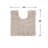 Heacock U-shaped 100% Cotton Non-Slip Contour Mat-325338210