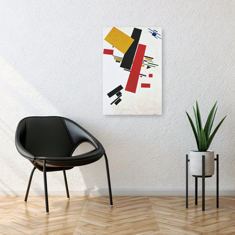 Dynamic Suprematism Abstract Classic Geometric Wall Art Print by Kazimir Severinovich Malevich - Wrapped Canvas Print
