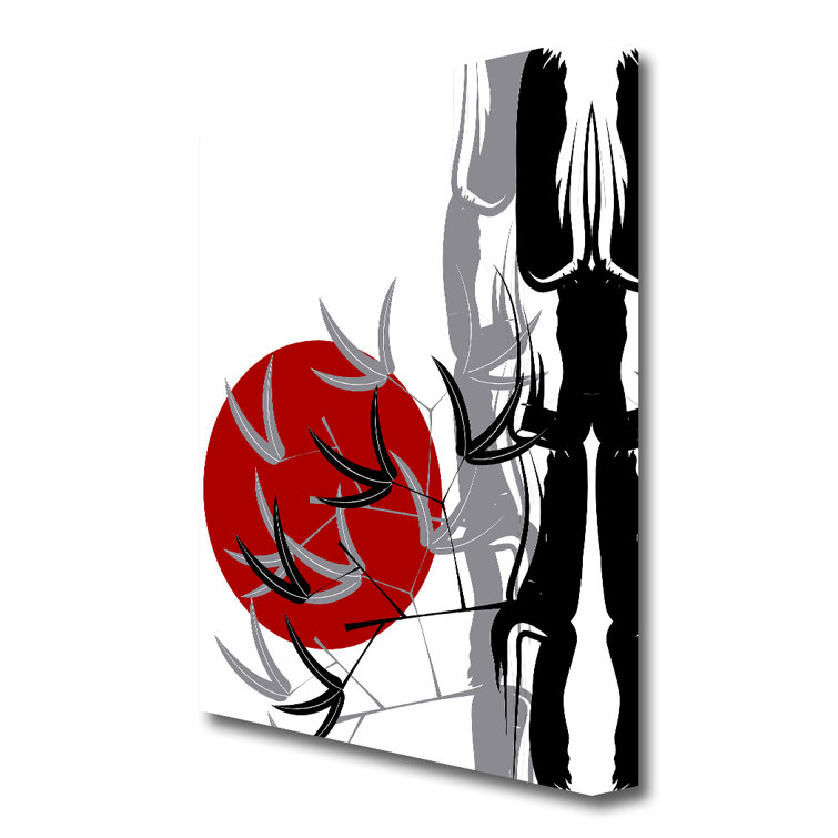 East Urban Home Red Sun Burn - Wrapped Canvas Graphic Art | Wayfair.co.uk