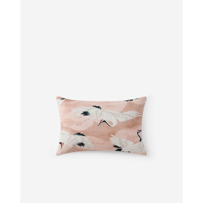 Crane In The Clouds Small Lumbar Pillow