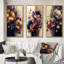 «Night Shade Tulip Design», 3 pièces sur toile-1084134692-1084134693