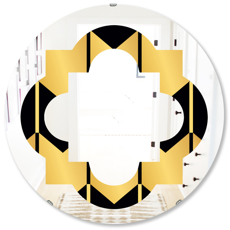 Miroir mural Hexagon Abstract Design III, 31,5 po x 31,5 po