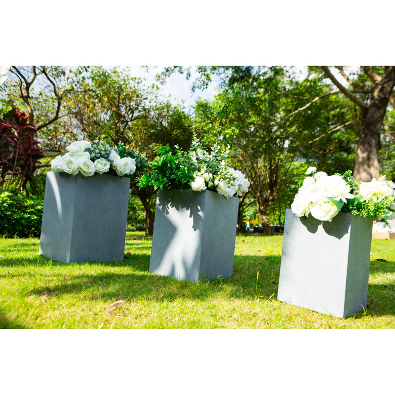 Ensemble de 2 boîtes à fleurs en béton Wurster