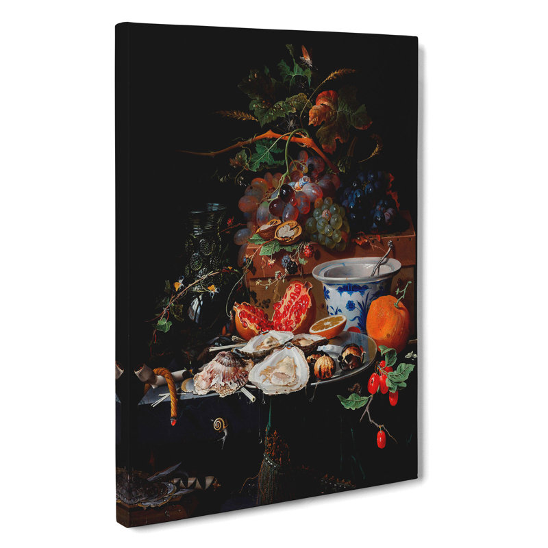 Fruits and Oysters Vol.2 by Abraham Mignon - Wrapped Canvas Painting, 60cm H x 40cm W x 3cm D