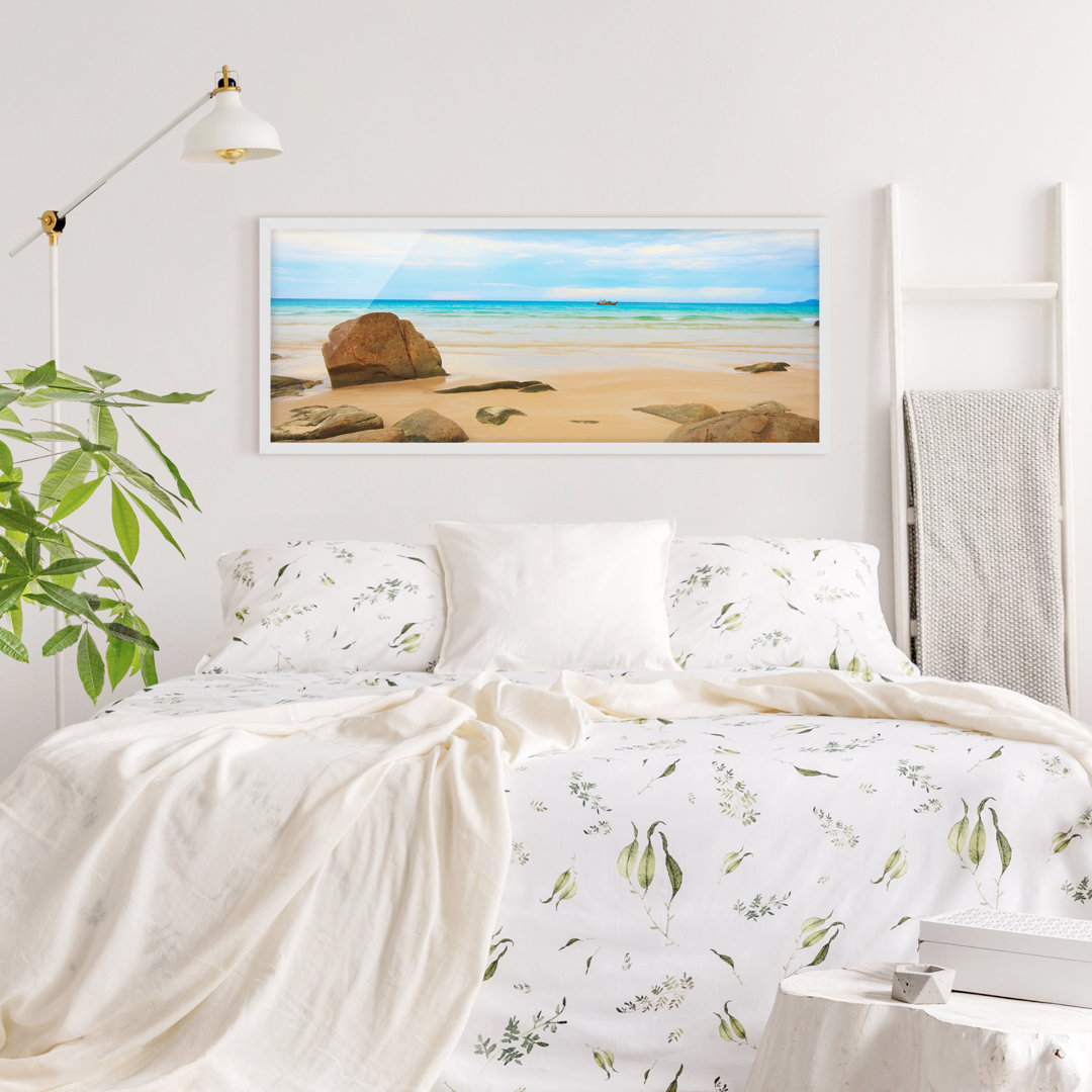 Bild mit Rahmen - Der Strand - Panorama-Landschaft - A