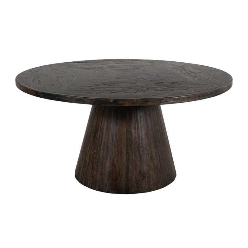 Ensemble de salle à manger moderne 5 pièces avec table de salle à manger en bois et 4 chaises rembourrées en similicuir brun