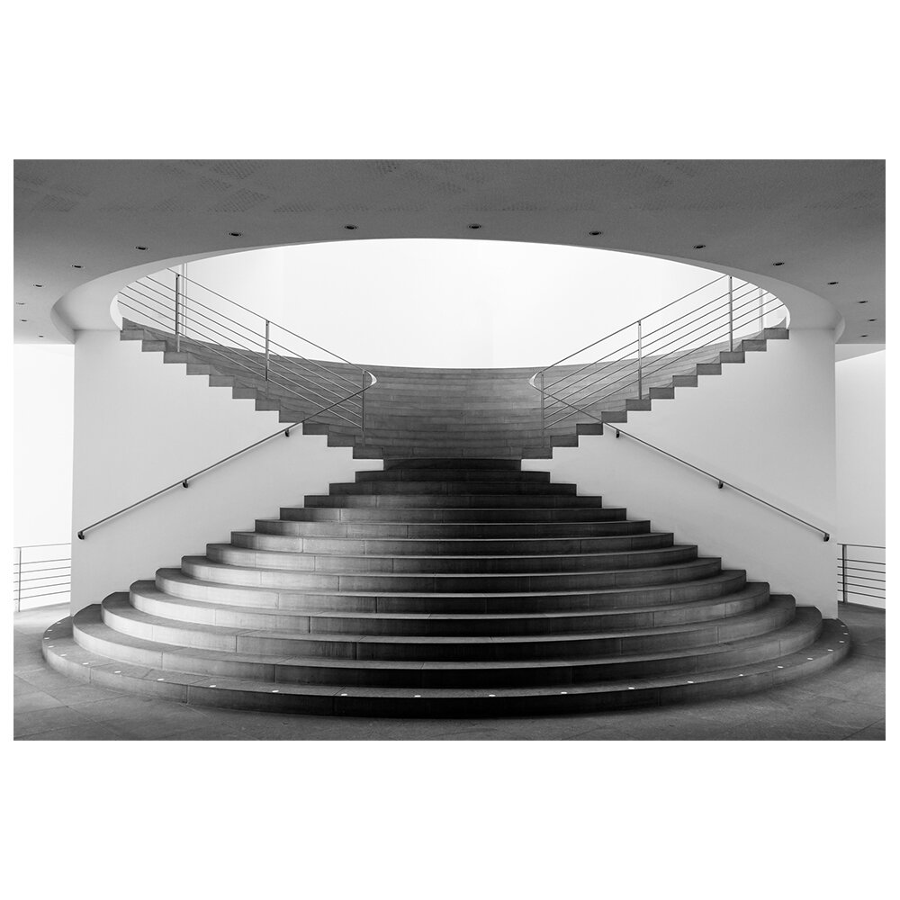 Leinwandbild - Fotografie „Hourglass Stairs”