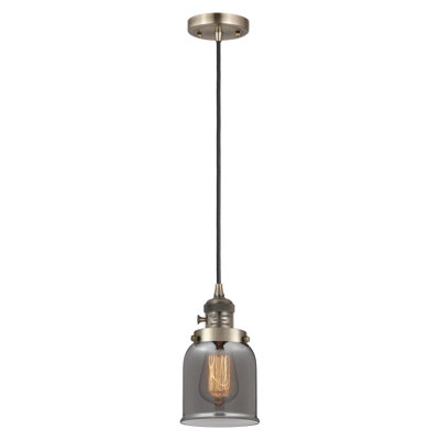 Franklin Restoration - Amberlynn - Mini-luminaire suspendu à 1 lumière - Interrupteur marche / arrêt - Ampoule DEL