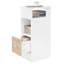 Bedside Table, Nightstand With 2 Open Compartments And 1 Drawer, Night Table, Space Saving Cabinet For Bedroom, Living Room, Chipboard, 25X30X66Cm-1066008485