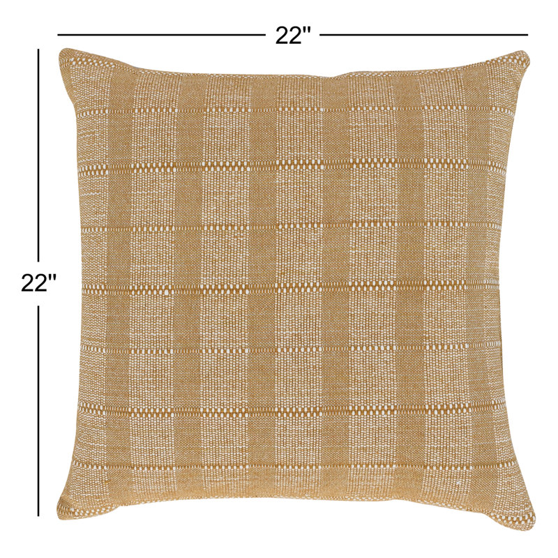 Eli 22" Square Throw Pillow, Gold