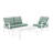 Mosier 3 - Person Patio Conversation Set with Cushions-197288349-134574651