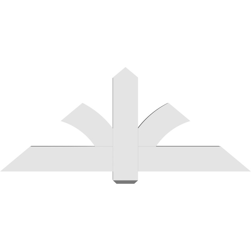 Support pour pignon en PVC Redmond, H 25 po x l 60 po (pas: 10/12), P 4 po x F 6 po