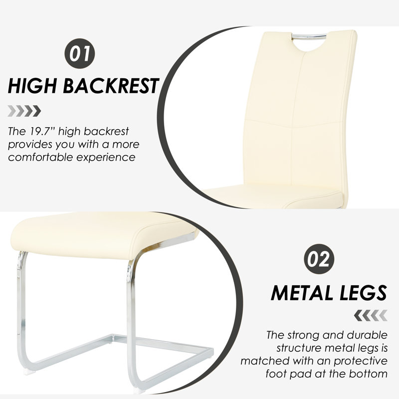 Ensemble de salle à manger 7 pièces, Argent, Beige/Argenté