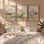 Golden Waves au coucher du soleil, ensemble de 3 impressions-109129821-109129833