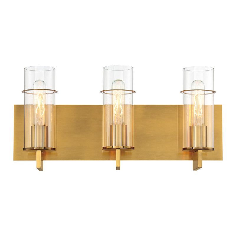 Éclairage de salle de bain à intensité variable 3 lumières, Or