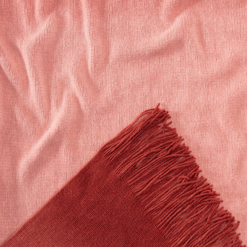 Hawaiian Sunset Ombre Acrylic Throw Blanket with Tassels