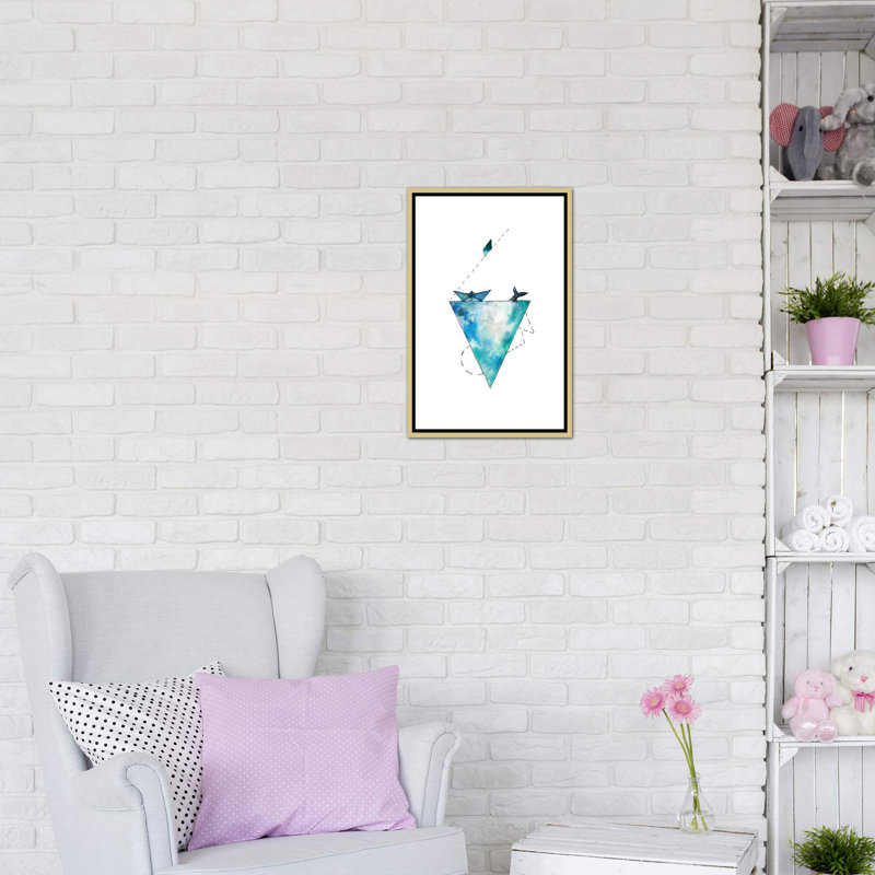 Art pour bateau, Toile encadrée d'or, H 26 po x l 18 po x P 1,5 po