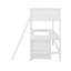 Lit mezzanine simple avec tablettes et bureau