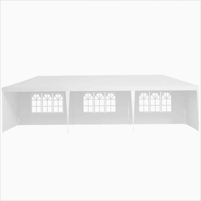 10X30' Waterproof PE Cloth Outdoor Gazebo With 5 Removable Sidewalls For Weddings And Parties