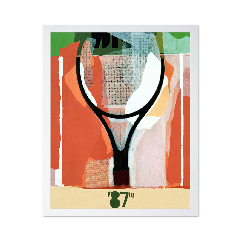 Roland Garros - Open de France (année 2010), H 11 po x l 14 po, Affiche, Encadrement blanc