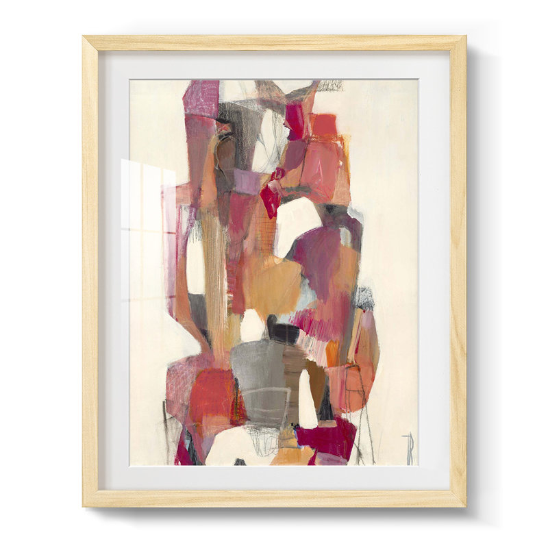 Stacked House III - Toile tendue avec châssis, Naturel, H 28,5 po x l 20,5 po