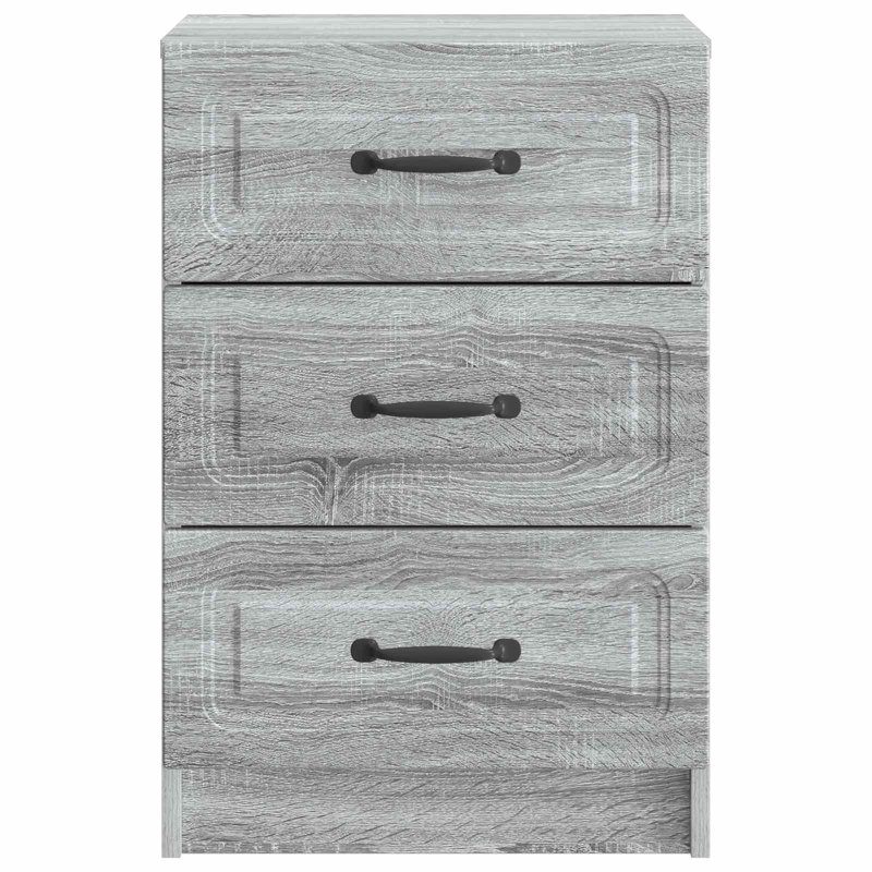43cm W Manufactured Wood Bedside Table, Grey Sonoma