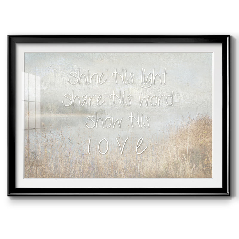 " Shine His Light ", 30" H x 44" W x 1.5" D, Black