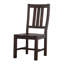 Chaise d'appoint à dossier en lattes brun Ohrmund