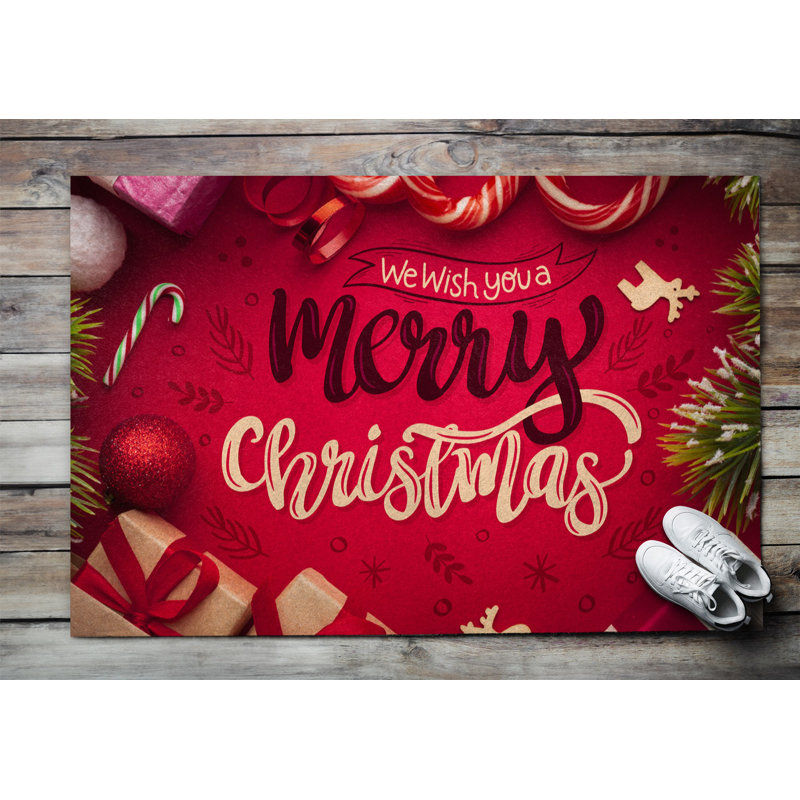 Non-Slip Christmas Outdoor Doormat, W39 x L59 cm