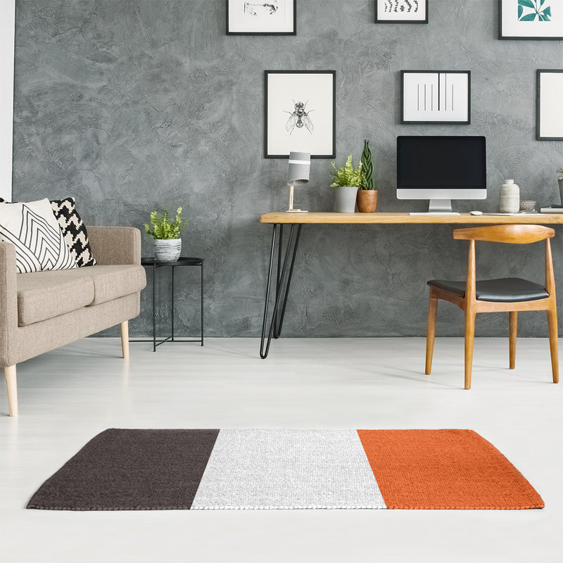 Striped Indoor Rug, Rectangle 5' x 7', No