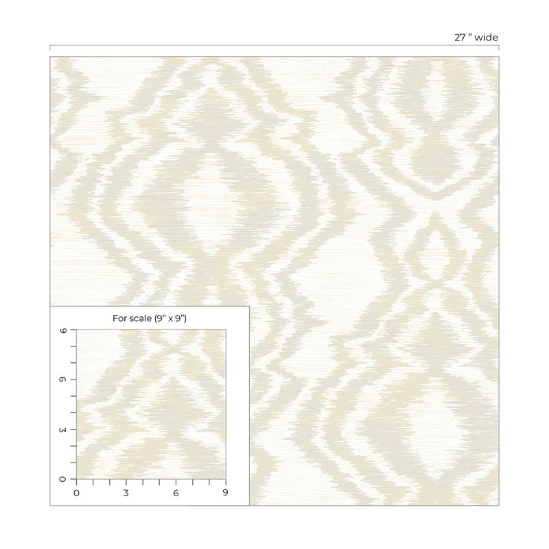 Papier peint géométrique Bonaridge, Taupe