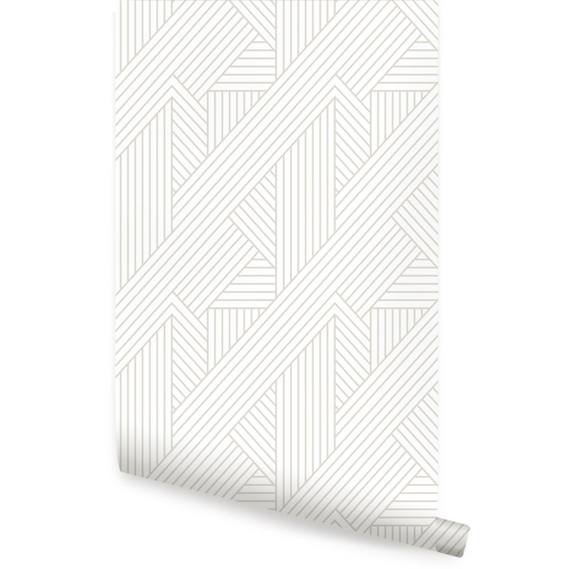 Carrelage de papier peint Williamstown, Beige, L 2 pi x L 18 pi