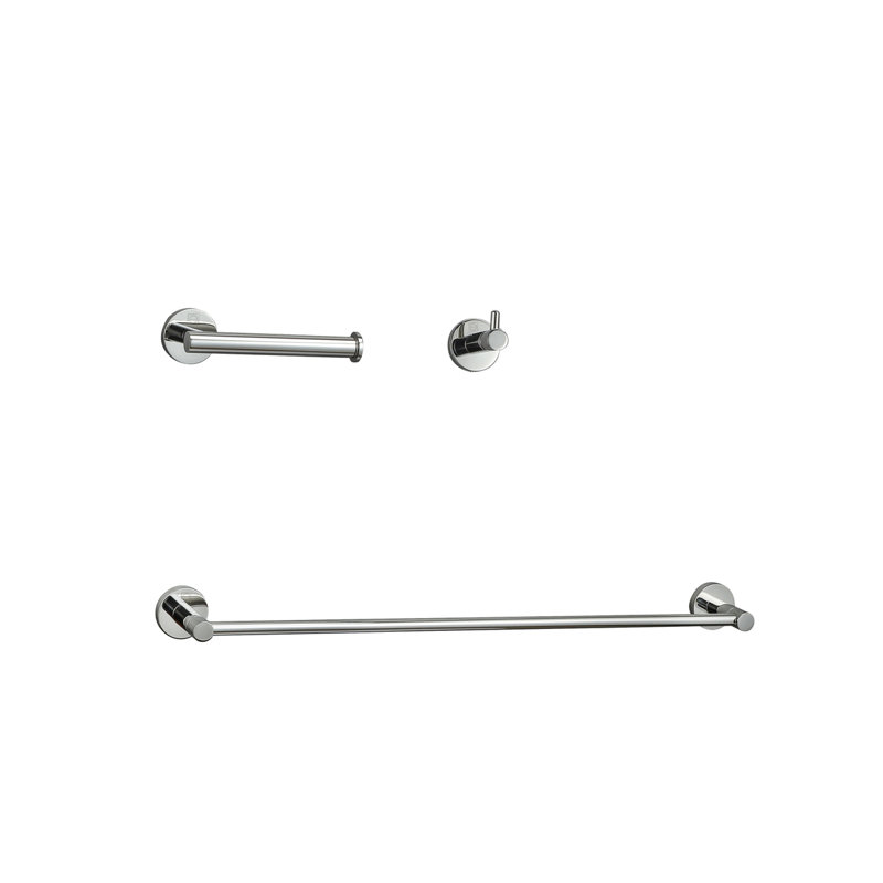 Freya 3 - Piece Bathroom Hardware Set, Chrome