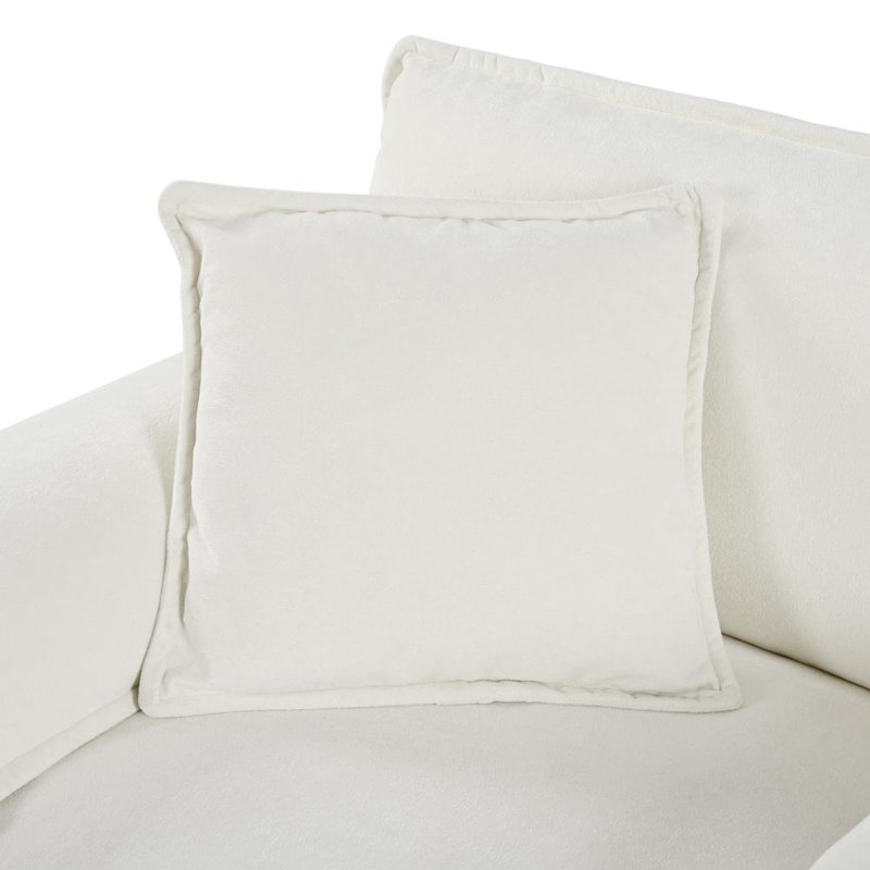 143.31'' Upholstered Sectional Sofa with Ottoman, Beige