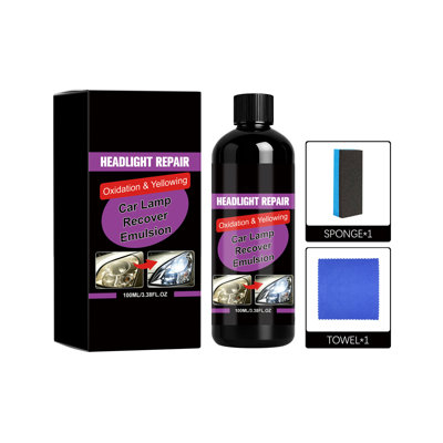 Night Light 100ml Car Lamp Recover Emulsion Headlight Restoration Kit For Cloudy Faded  Yellowed Lenses