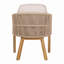 Chaise de salle à manger d'extérieur avec accoudoirs (ensemble de 2)