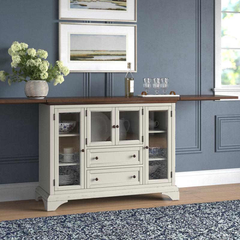 Ajala Flip-Top 95-inch Solid Rubberwood Server