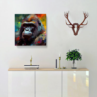 Gorilla Neo-Impressionism No.1 - Wrapped Canvas