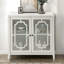 Console blanche avec 2 portes