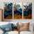 Toile naturelle avec cadre flottant