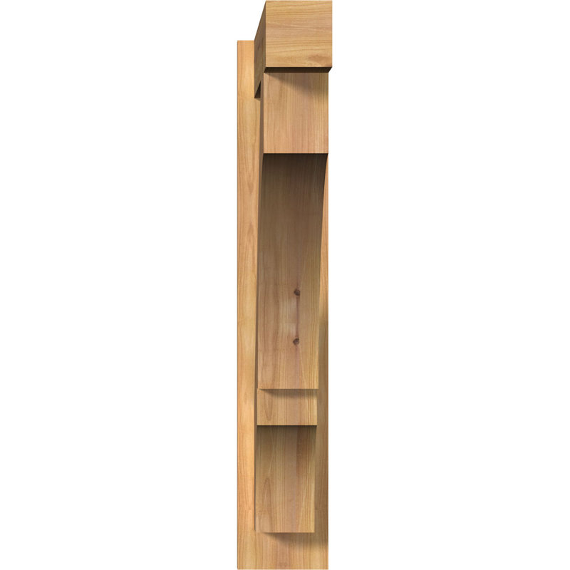 Bloc balboa rustique en bois rustique, P 28 po x H 32 po, Cèdre rouge de l'Ouest de 6 po (sciage brut)