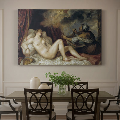 Danaé (avec nourrice) - Titien (Tiziano Vecelli) - Toile tendue avec châssis-c. 1553 à 1554