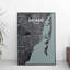 « miami city map », reproduction d’impression sur affiche en minuit-31736429